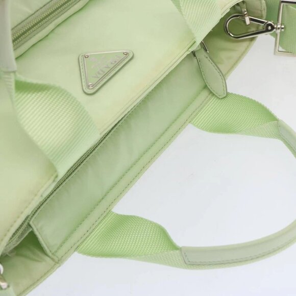 PRADA Hand Bag Nylon 2way Light Green Auth 68918AV - Picture 7 of 15